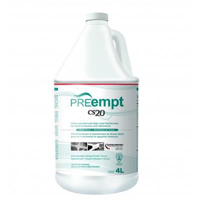PreEmpt Virox CS20 gallon for sterilization in 20 minutes
