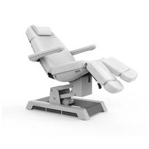 Silver Electric podiatry chair with 3 motors ( white )
