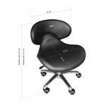 Continuum Tabouret Noir Regulier (Pedicure Seulement)+