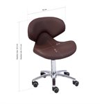 Continuum Tabouret Brun Chocolat Regulier (Pedicure Seulement)+