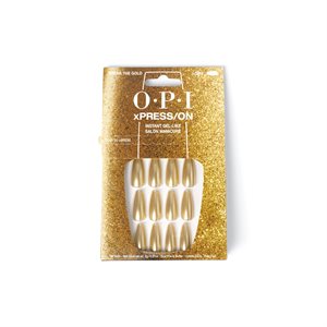 OPI Xpress ON Artificial Nails Break the Gold Long Coffin +