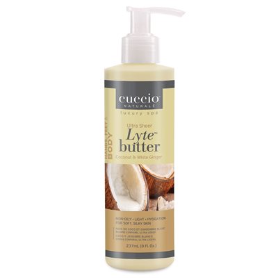 Cuccio Lyte Ultra Sheer Coconut & white Ginger 8 OZ