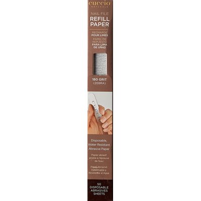 Cuccio Zebra 180 Grit Stainless Steel Nail File Refill 50 units