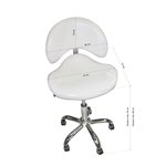 Futura TABOURET AVEC DOSSIER BLANC DP 9951