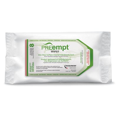 PreEmpt Virox Lingettes Sacs (8) 6"x7 pouces - PreEmpt Virox Lingettes Sacs (8) 6"x7 pouces -