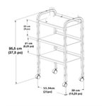 Silhouet-Tone Table de Service ML 100 avec 3 Tablettes +