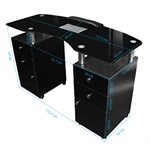 Futura BLACK MANUCURE TABLE #12 WITH Vacuum FAN