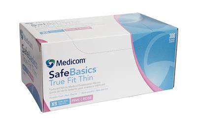 AMD Medicom Safebasics Gloves Pink Nitril powder free Extra Small (300)