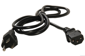 BLACK ELECTRICAL CABLE FOR WALL CONNECTION