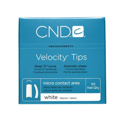CND VELOCITY TIPS WHITE #6 50pk -