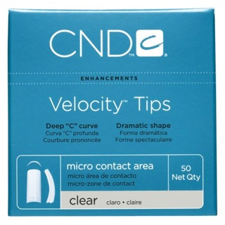 CND VELOCITY TIPS CLEAR #3 50pk -