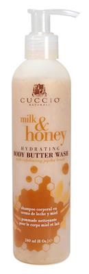 CUCCIO BODY BUTTER WASH Milk & Honey 8oz (With Pump)