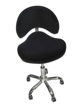 BLACK STOOL WITH BACK DP 9951