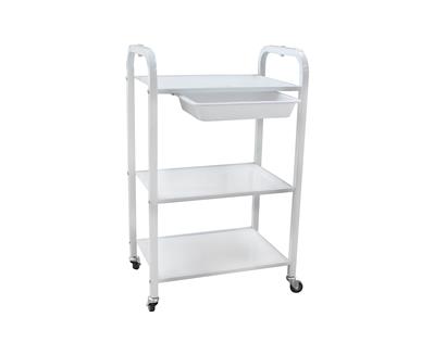 Round Metal EEC Trolley With 3 Shelves and 1 drawer
