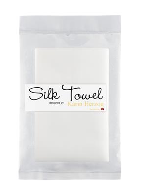 Karin Herzog White Silk Towel 7.5 x 7.5 inches -