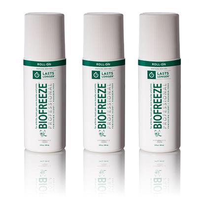 KIT 3x BioFreeze Pain Relief Roll On 3 oz