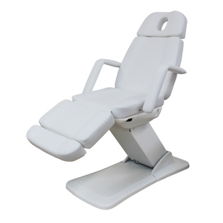 White Electrical Facial Bed 3 Section with Arms
