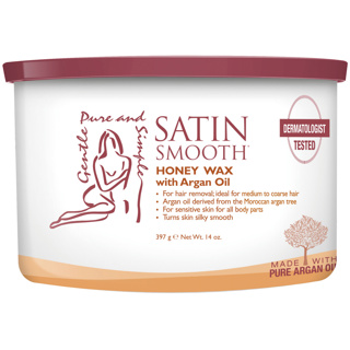 SATIN Honey Wax with Argan Oil 14 OZ -