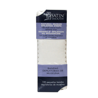SATIN SMOOTH Small Muslin Strips for Hair Removal (100)