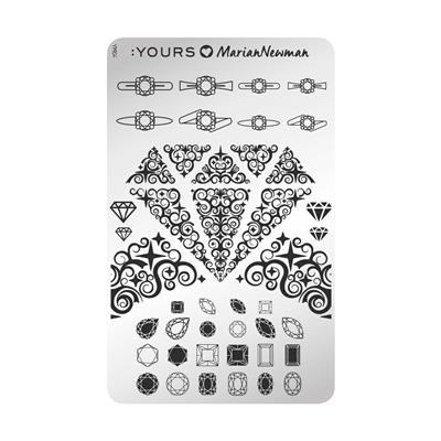 YOURS Loves Marian DIAMONDS ARE FOREVER Stamping Plate -