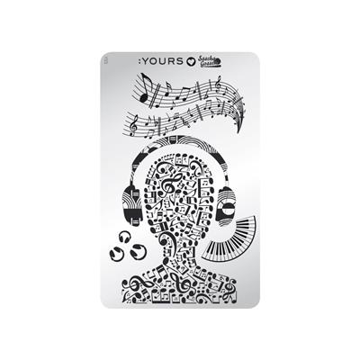 YOURS Loves Sascha MAKE THE MUSIC Stamping Plate -