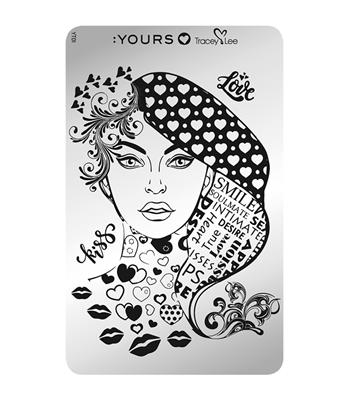YOURS Loves Tracey FACE FACTS Stamping Plate +