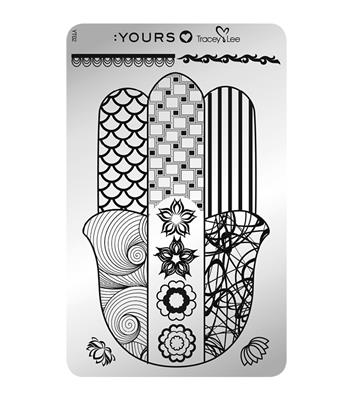 YOURS Loves Tracey IN GOOD HANDS Stamping Plate +