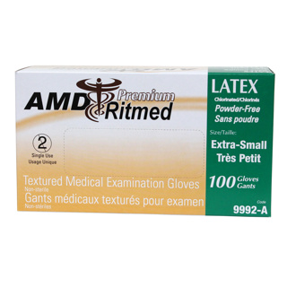 AMD Medicom Latex Gloves powder free Extra Small (100) +