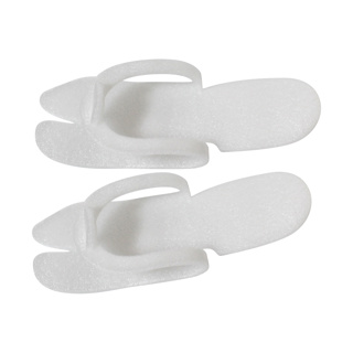 White Pedicure Foam Slippers (25 pairs) -