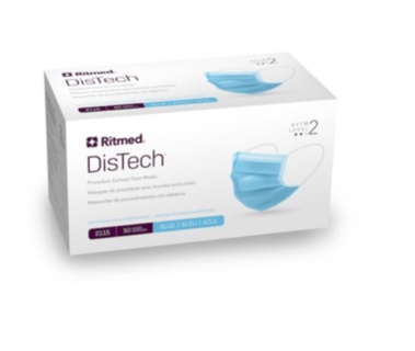 AMD Medicom Ritmed DisTech Masque Medical Niveau 2 Bleu (50) ~
