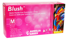 Aurelia Blush Pink Nitrile Medium Gloves 200 PowderFree