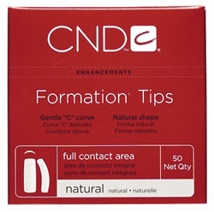 CND Formation Tips Natural #8 50pk. Curva C delicada