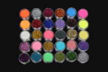 Brillantes/Polvos de colores variados para uñas artisticas