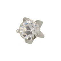 Studex R104W April Crystal Tiffany Ear Rings Silver 3mm (pair) +
