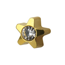 Studex R501-4Y Shapelites Star Ear Rings Gold 3mm (pair) +