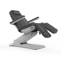 Silver Electric podiatry chair with 3 motors (silver)