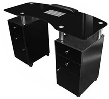 BLACK MANUCURE TABLE #12 WITH Vacuum FAN