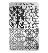 YOURS Loves John FLORAL STITCH Stamping Plate -