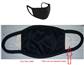 Black Reusable and Washable face mask with 3 Layers and pocket filter -