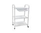 Round Metal EEC Trolley With 3 Shelves and 1 drawer