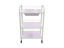 Round Metal EEC Trolley With 3 Shelves and 1 drawer (pink) -