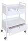 SILVER TROLLEY 2 DRAWERS